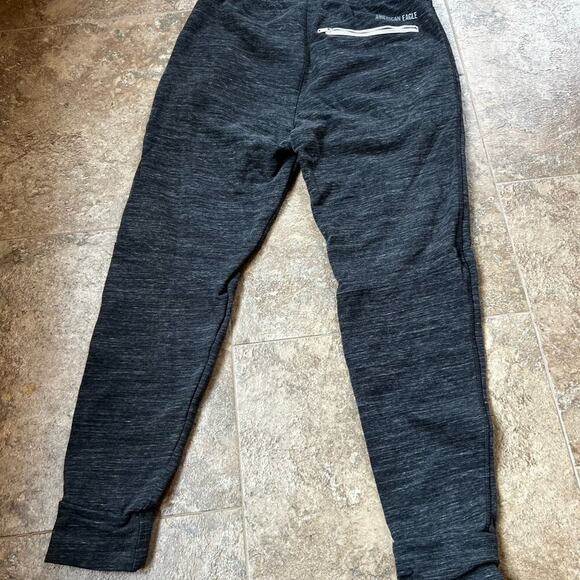 American Eagle men’s size S sweatpants joggers, gray white accent - Picture 6 of 7